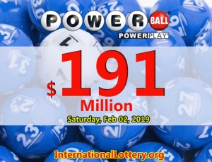 一张彩票奖金高达100万美元； Powerball 奖金突破1.91亿美元 .org